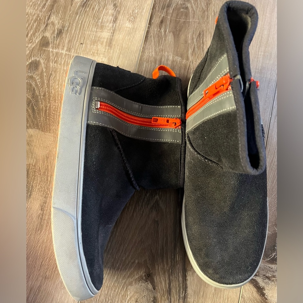 UGG Black and Orange Suede Boots